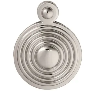 32mm Lock Profile Escutcheon Reeded Design Polished Chrome Keyhole Cover