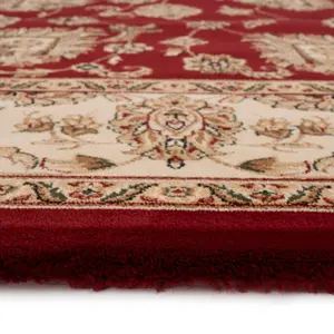 Gold Red Classical Oriental Floral Area Rug 280cm x 380cm