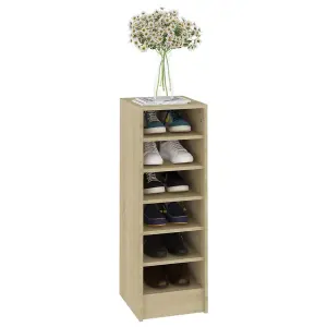 Berkfield Shoe Cabinet Sonoma Oak 31.5x35x90 cm Engineered Wood