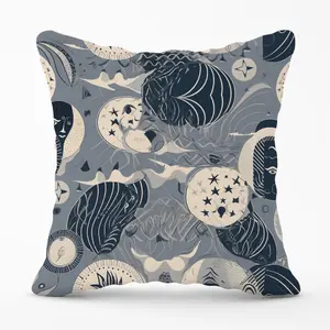 Abstract Moon and Stars Cushions 60cm x 60cm