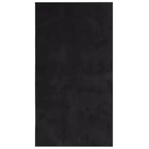 Rug HUARTE Short Pile Soft and Washable Black 80x150 cm