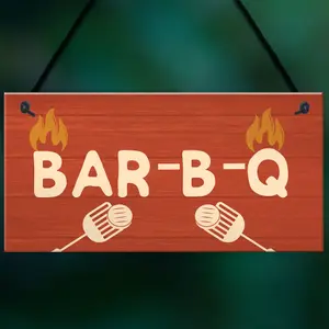 Quirky BBQ Sign Funny Garden Shed Man Cave Sign Gift For Men New Home Gift