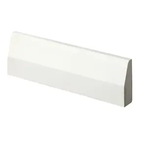 PACK OF 20 - Chamfered White Primed MDF Architrave - 14.5mm x 44mm x 2100mm