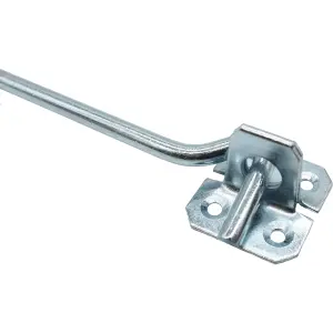 EAI Long Cabin Hook Strong Hold Back Gate or Door Hook Wire Pattern Steel - 300mm - Zinc