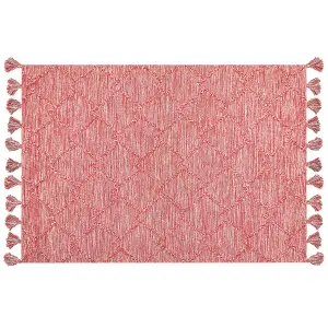 Cotton Area Rug 160 x 230 cm Red NIGDE