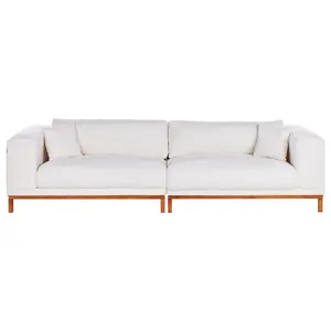 4 Seater Boucle Sofa Off-White VENG