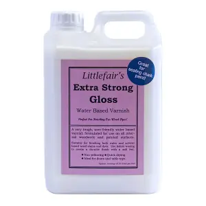 Littlefair's - Clear X Strong Indoor Wood Varnish - Gloss - 5 LTR