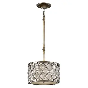 Luminosa Lucia 1 Light Ceiling Cylindrical Pendant Polished Silver, E27