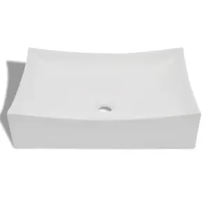 Bathroom Ceramic Porcelain Sink Art Basin White High Gloss