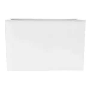 Contemporary and Stylish White Linen Fabric Rectangular Lamp Shade