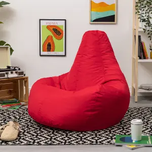 Veeva Recliner Indoor Outdoor Bean Bag Red Bean Bag Chair