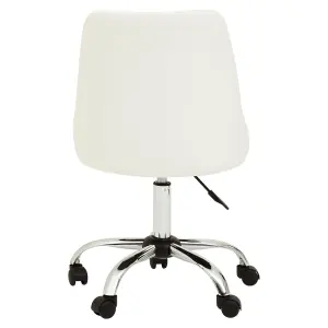 Interiors by Premier Brent Off-White Leather Effect Home Office Chair