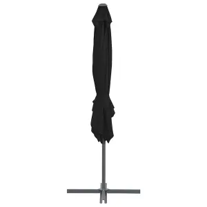 Berkfield Cantilever Umbrella with Steel Pole Black 250x250 cm