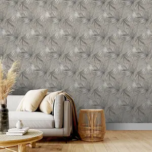 Paradise Palm luxury heavyweight wallpaper - Taupe