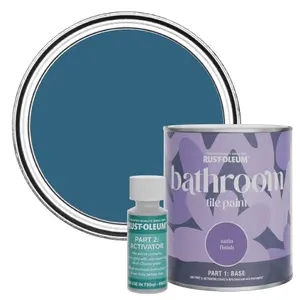 Rust-Oleum Cobalt Satin Bathroom Tile Paint 750ml