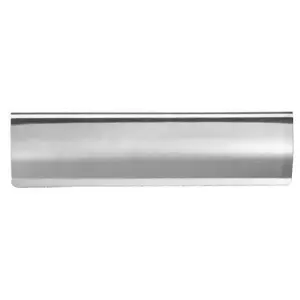 Curved Letterbox Cover Interior Letter Tidy Flap 355 x 127mm Satin Chrome