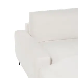 Right-Hand Corner Sofa MALOY Off-White Chenille Right Hand