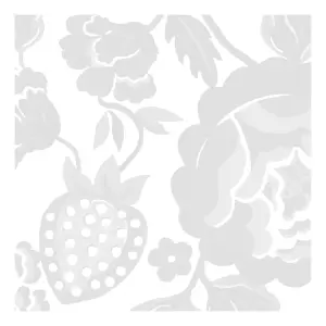 Cath Kidston Strawberry Gardens Glass Splashback SAMPLE - Grey (100x100mm)