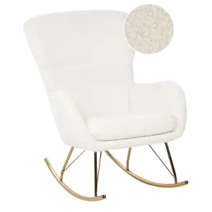 Rocking Chair ANASET Boucle White