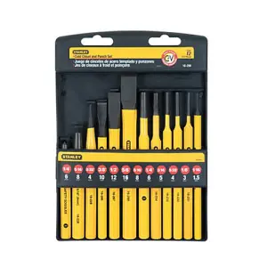 Stanley 12 Piece Cold Punch and Chisel Set STA418299 4-18-299