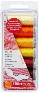 TSET RAYON 40 7X200M - Thread Set: Rayon 40: 7 x 200m: Sunrise - Gutermann