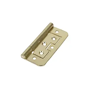 Timco - Flush Hinge (105) - Electro Brass (Size 75 x 51 - 2 Pieces)