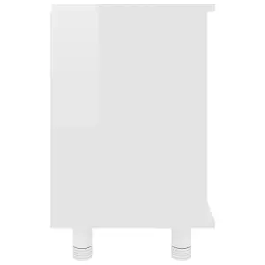 Berkfield Bathroom Cabinet High Gloss White 60x32x53.5 cm Engineered Wood