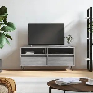 Berkfield TV Cabinet Grey Sonoma 100x34.5x44.5 cm Engineered Wood