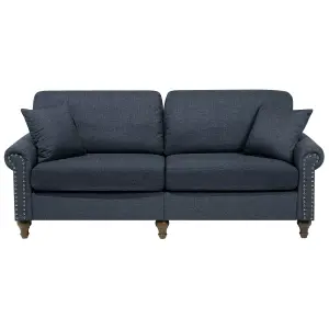 3 Seater Fabric Sofa Dark Grey OTRA II