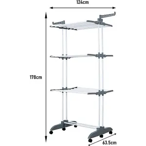 Homefront Clothes Airer Dryer - Lightweight & Foldable Design - Suitable for Indoor or Outdoor Use