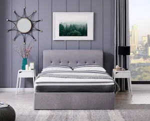 Carmel Double 4ft 6 Grey End Opening Ottoman Bed