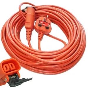 SPARES2GO 20 Metre Mains Power Cable & Lead Plug compatible with Bosch Rotak Lawnmower (20m)