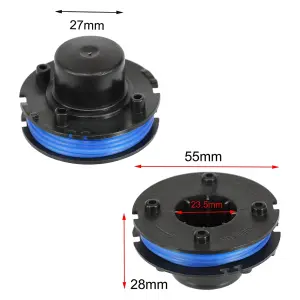 SPARES2GO Spool Line and Cover compatible with McGregor GT2317 Strimmer Trimmer (4m, 1.5mm)