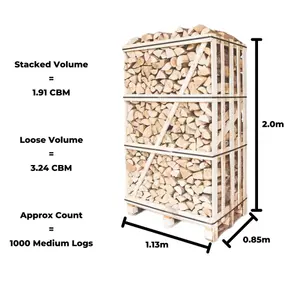 Kiln Dried Firewood Logs - Large Crate, Ready to Burn, Sustainably Sourced