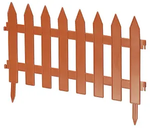 Fence Garden Fencing Lawn Edging Home Tree Fence Barrier 6 Colours Picket 3.2m Red