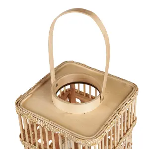 Beliani Boho Lantern LUMBIS Wood Natural