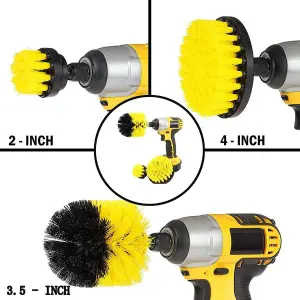 3PC Cleaning Brush Cleaner Drill Tool Electric Power Scrubber Kitchen Bath Car