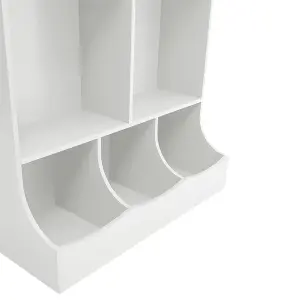 White 2 Tier Kids Toy Storage Boxes Open Style Child Toy Organizer Cabinet