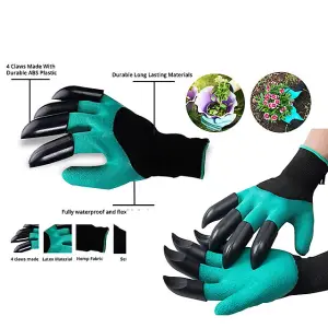 Garden Claw Gloves with Digging and Planting Claws