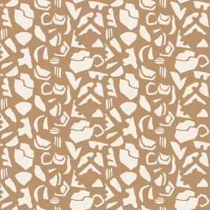 Roomblush Organic Puzzle Eco 4 Lane Repeatable Wallpaper Mural 200 x 285cm, Terracotta