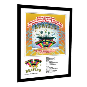 The Beatles Magical Mystery Tour Framed Print Multicoloured (40cm x 30cm)