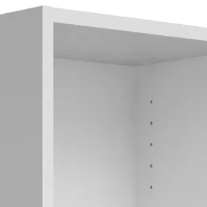 Basic Low Narrow Bookcase (2 Shelves) in White