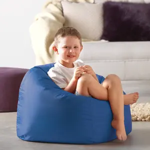 Veeva Kids Classic Bean Bag Chair Blue / 50cm H x 53cm W x 53cm D