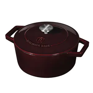 BERLINGER HAUS 24cm Cast Iron Casserole Dish Non-Stick Enamel Coating Oven Induction