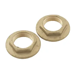 Plumbsure Brass Female Threaded Backnut (Dia)12.7mm, Pack of 2