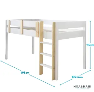 Una Midsleeper Cabin Bed in Classic White