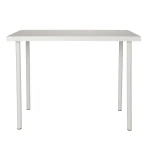 Matt white Desk (H)730mm (W)1000mm (D)600mm