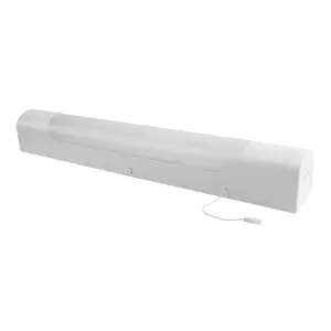 Matt White Bathroom Wired Wall light - With shaver socket