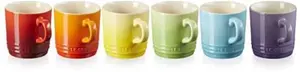 Le Creuset Rainbow Set Of 6 Cappuccino Mugs