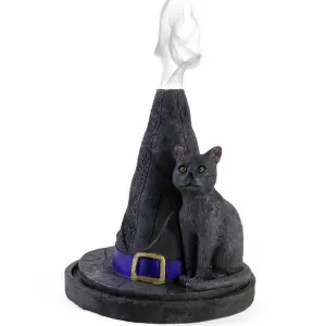 Lisa Parker Witch Hat With Cat Incense Cone Holder Grey (One Size)